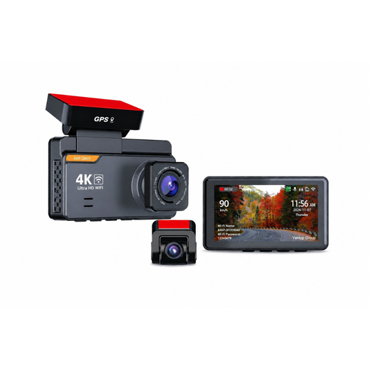 E-ACE 4K - Dashcam avant arrière WIFI GPS mode parking
