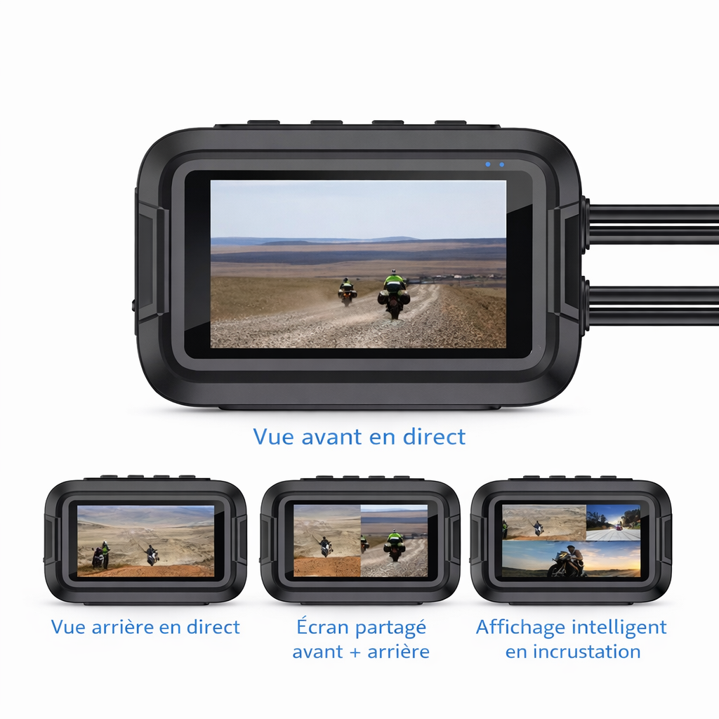 MotoVision M2 - Dascham moto double caméra WIFI GPS étanche