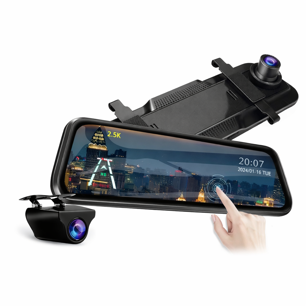 E-ACE Mirror - Dashcam rétroviseur 2.5K écran 10'' double caméra