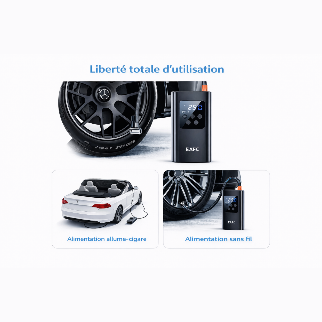 Compresseur d’Air Portable Sans Fil
